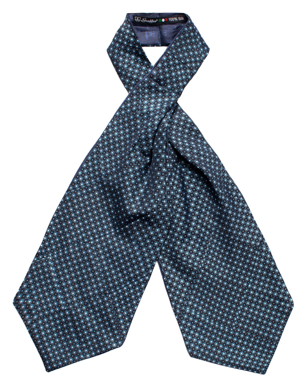 Ascot-Stampa-di-Seta-Blu-Notte-Vintage-Patchwork-Fantasia-Azzura-Bianca-AP113
Intera