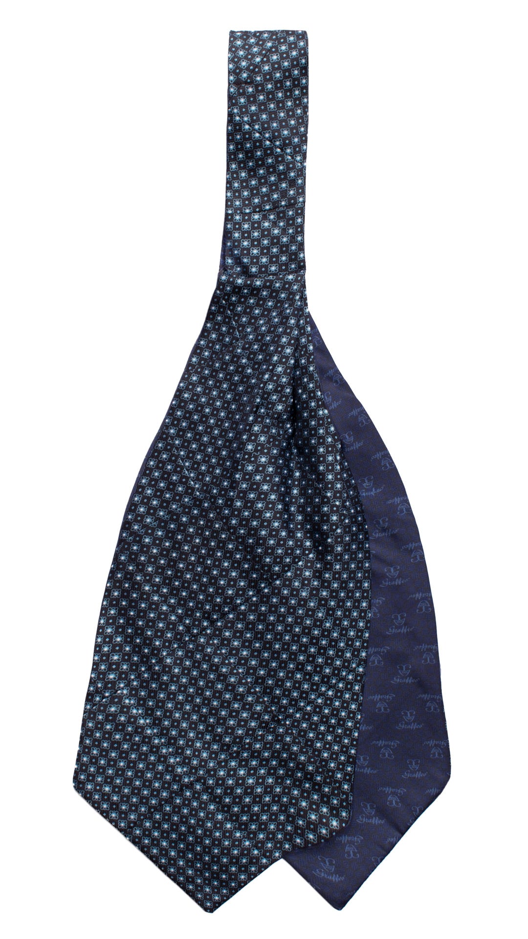 Ascot-Stampa-di-Seta-Blu-Notte-Vintage-Patchwork-Fantasia-Azzura-Bianca-AP113
Retro