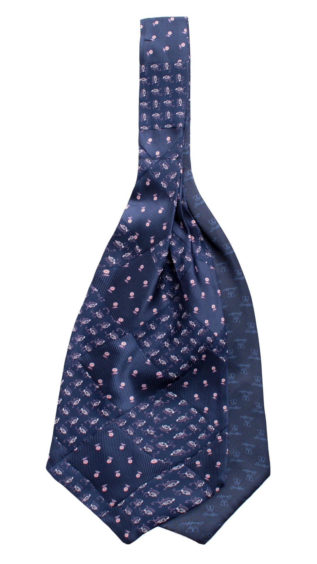 Ascot-Stampa-di-Seta-Blu-Vintage-Patchwork-Fantasia-Rosa-Bianco-AP90
Retro