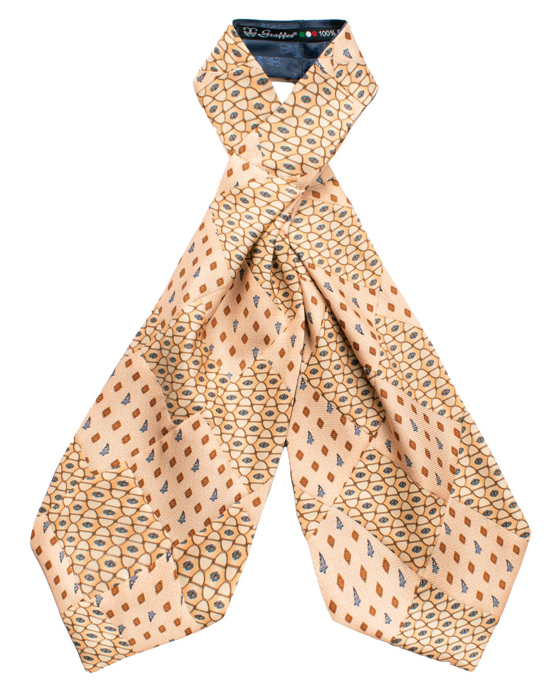 Ascot-Stampa-di-Seta-Rosa-Salmone-Vintage-Patchwork-Fantasia-Multicolor-AP59
Intera