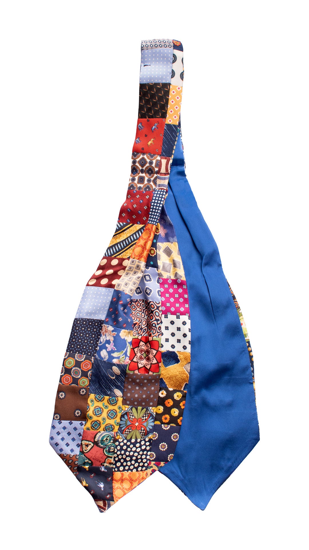 Ascot Stampa di Seta Vintage Patchwork Fantasia Multicolor AP36 Retro