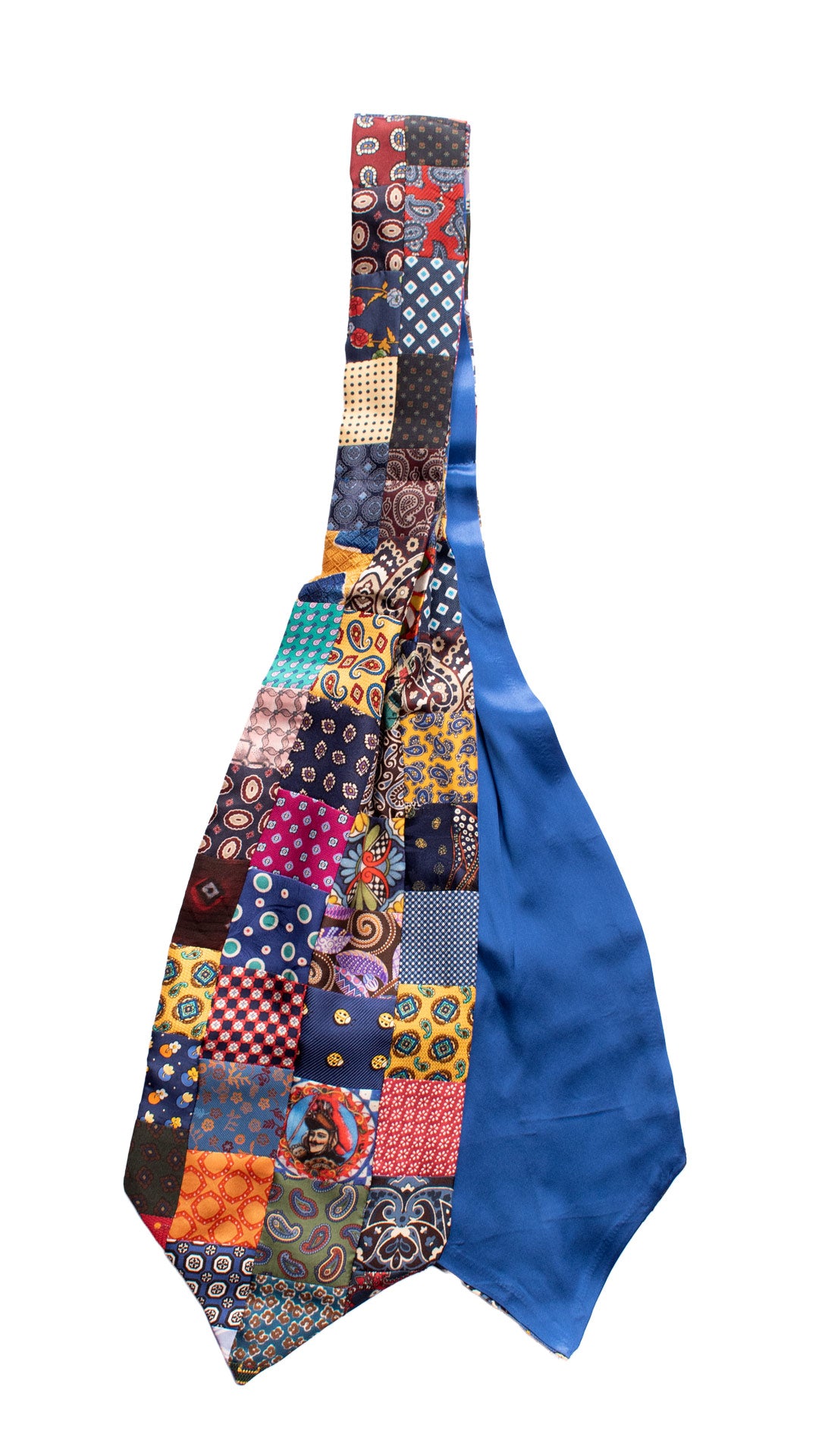 Ascot Stampa di Seta Vintage Patchwork Fantasia Multicolor AP41 retro