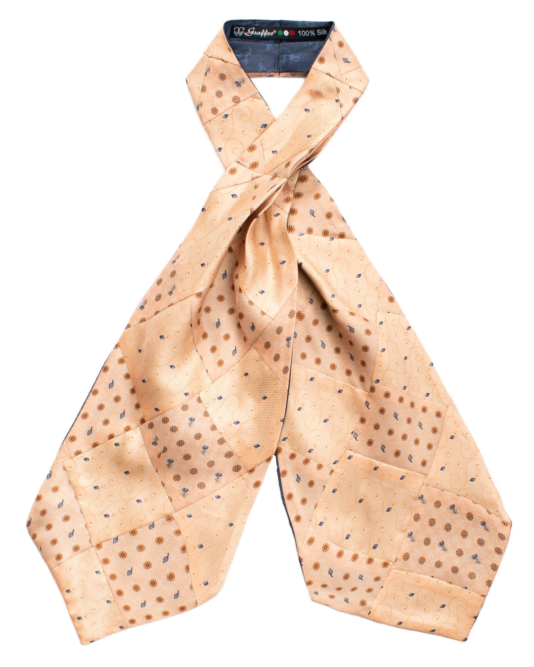 Ascot-Stampa-di-Seta-Rosa-Salmone-Vintage-Patchwork-Fantasia-Multicolor-AP84
Intera