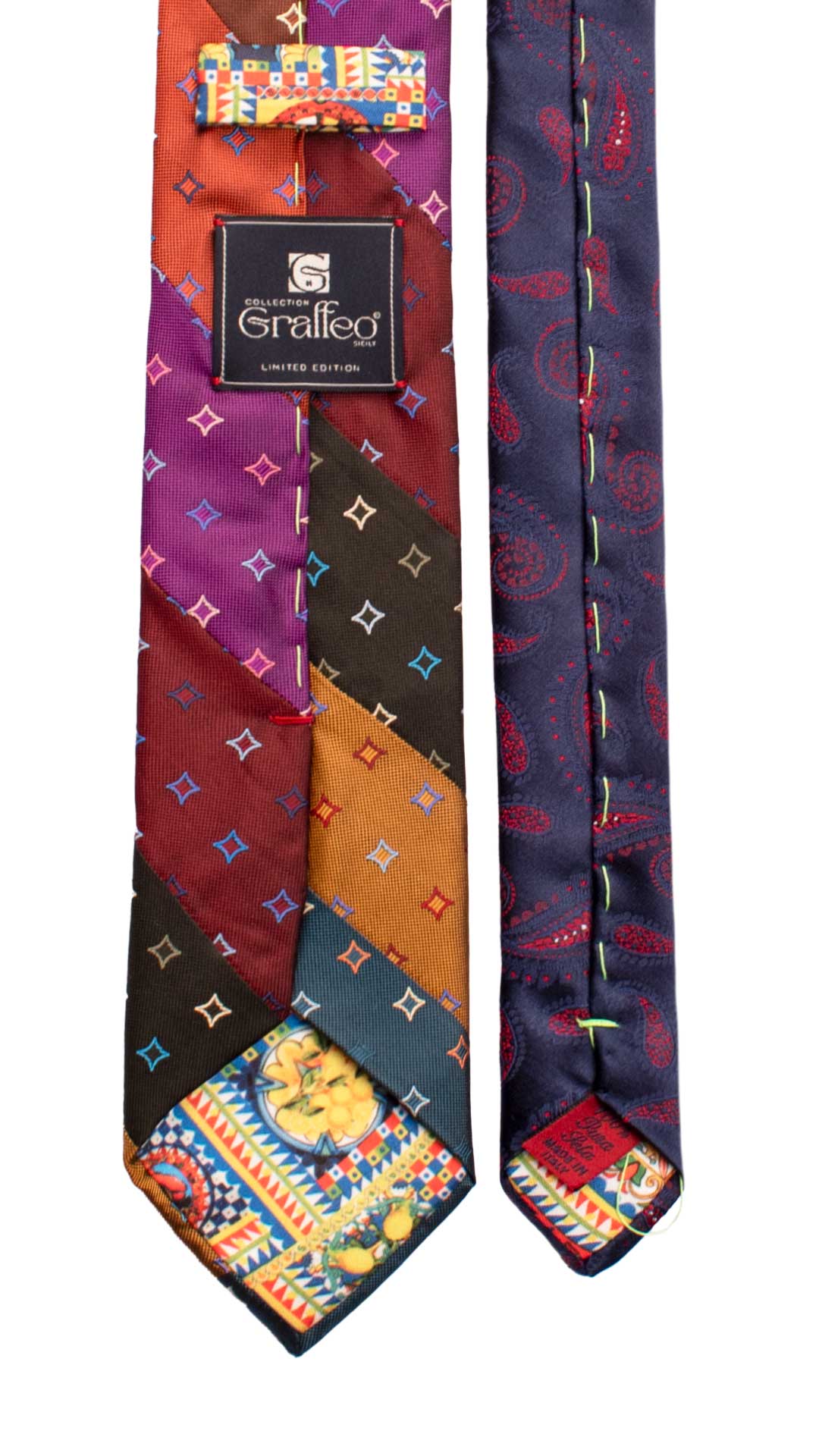 Cravatta-Mosaico-Patchwork-Regimental-di-Seta-Fantasia-Multicolor- PM1055
Pala