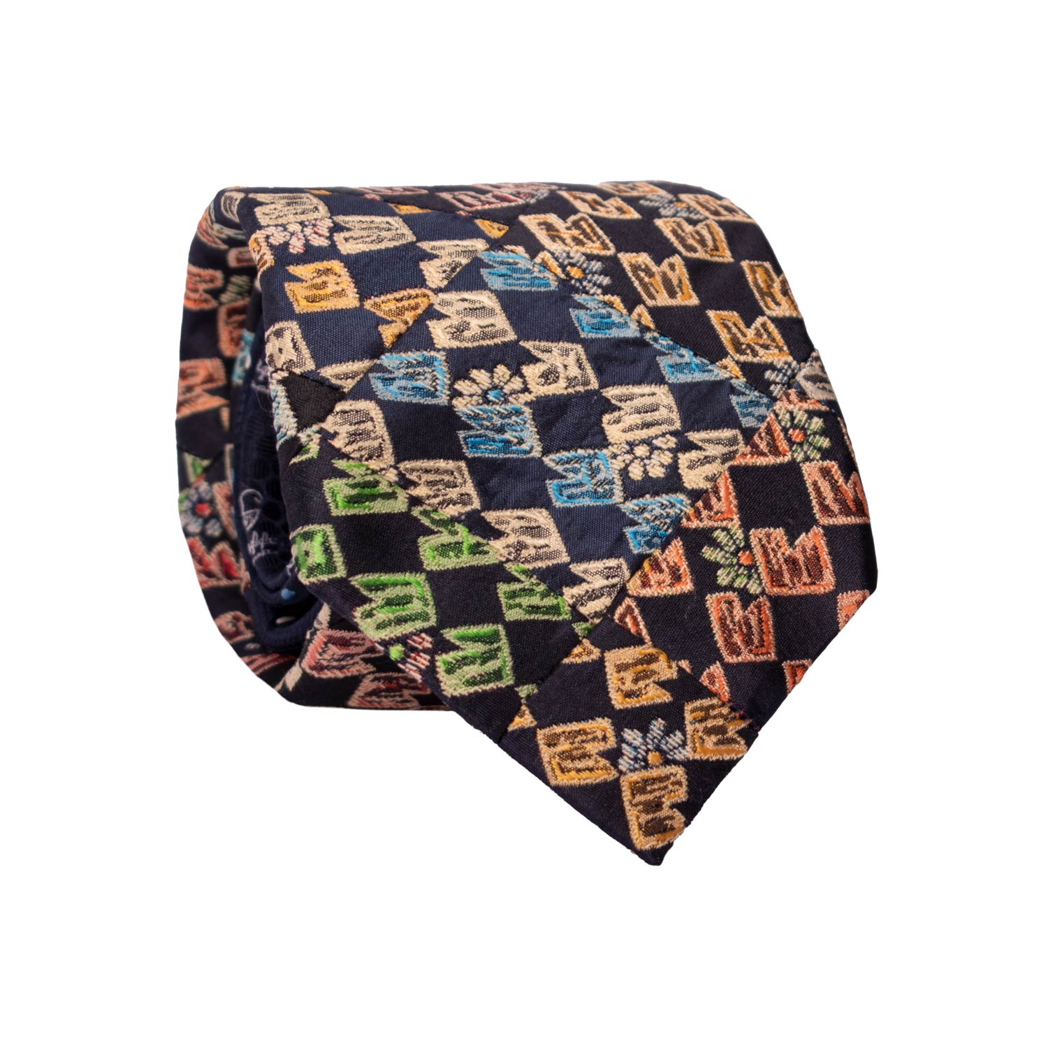 Cravatta-Mosaico-Patchwork-di-Seta-Blu-Fantasia-Multicolor- PM939
Rotolo