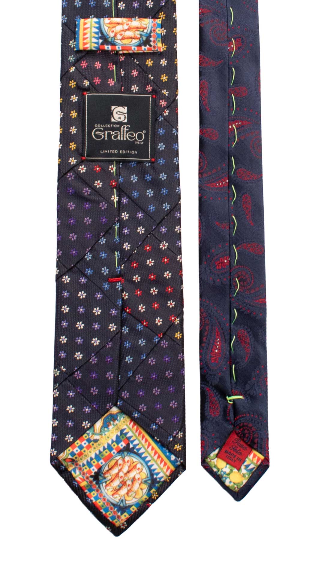 Cravatta-Mosaico-Patchwork-di-Seta-Blu-a-Fiori-Multicolor- PM953
Pala