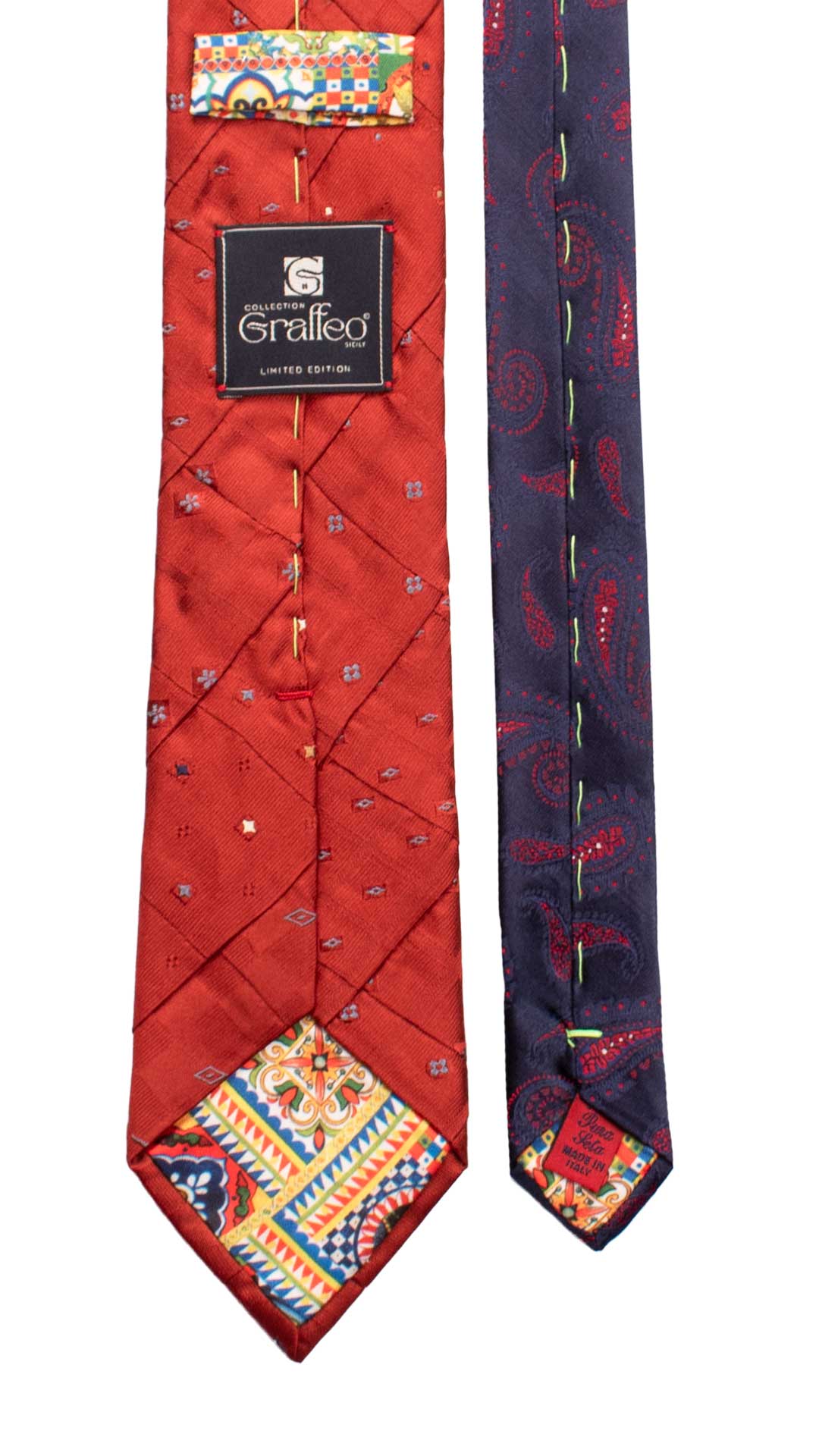 Cravatta-Mosaico-Patchwork-di-Seta-Ruggine-Fantasia-Multicolor- PM943
Pala