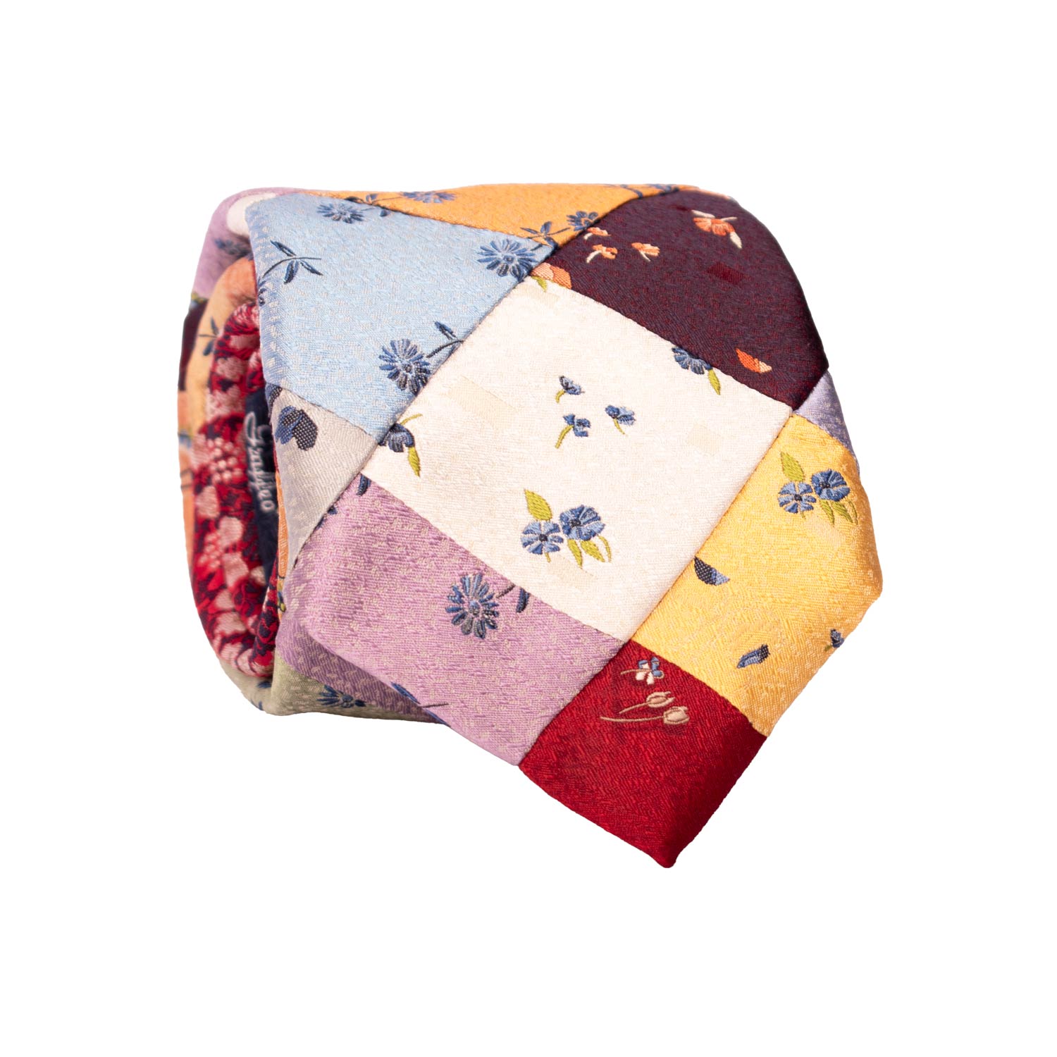 Cravatta-Mosaico-Patchwork-di-Seta-a-Fiori-Multicolor- PM1040
Rotolo