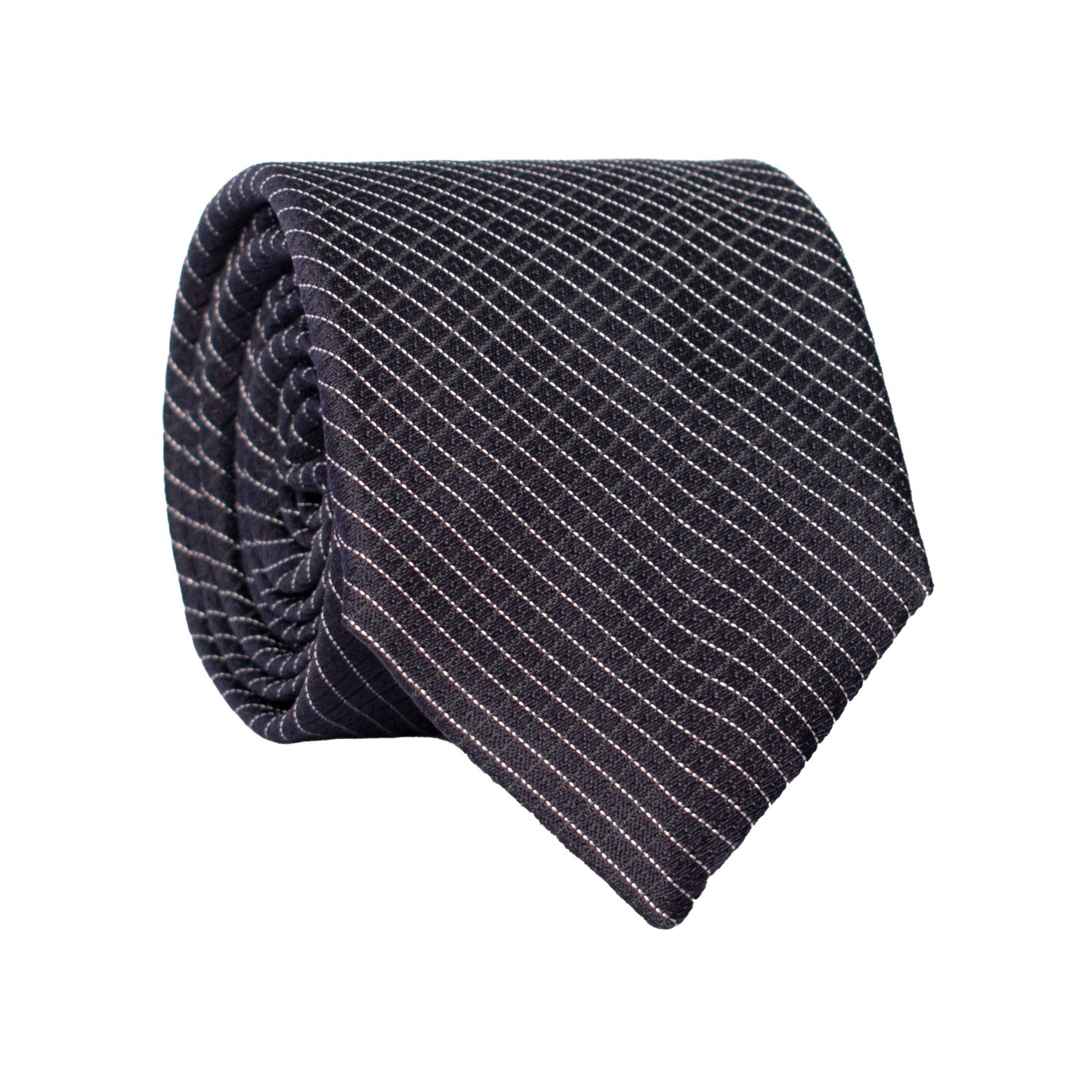 Cravatta Regimental da Cerimonia di Seta Blu con Righe Grigio Argento CY7499 Made in Italy Graffeo Cravatte Rotolo