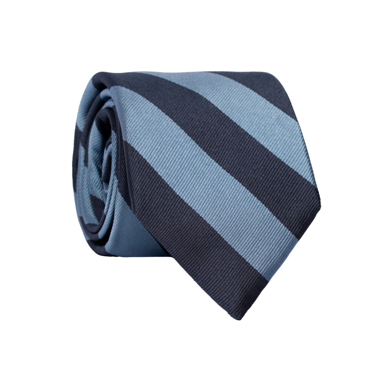 Cravatta Regimental di Seta Blu Celeste 7390 Made in Italy Graffeo Cravatte Rotolo