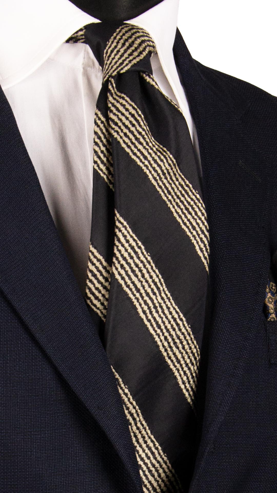 Cravatta-Regimental-di-Seta-Blu-Notte-Beige-7100