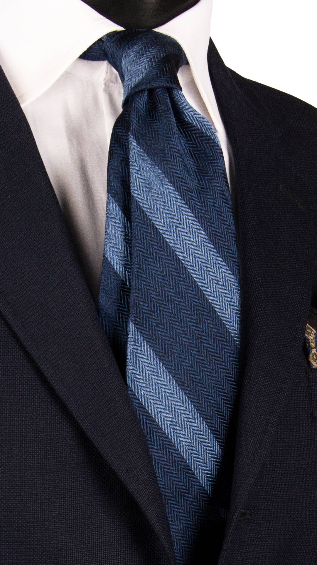 Cravatta-Regimental-di-Seta-Fantasia-Lisca-di-Pesce-Blu-Celeste-7121