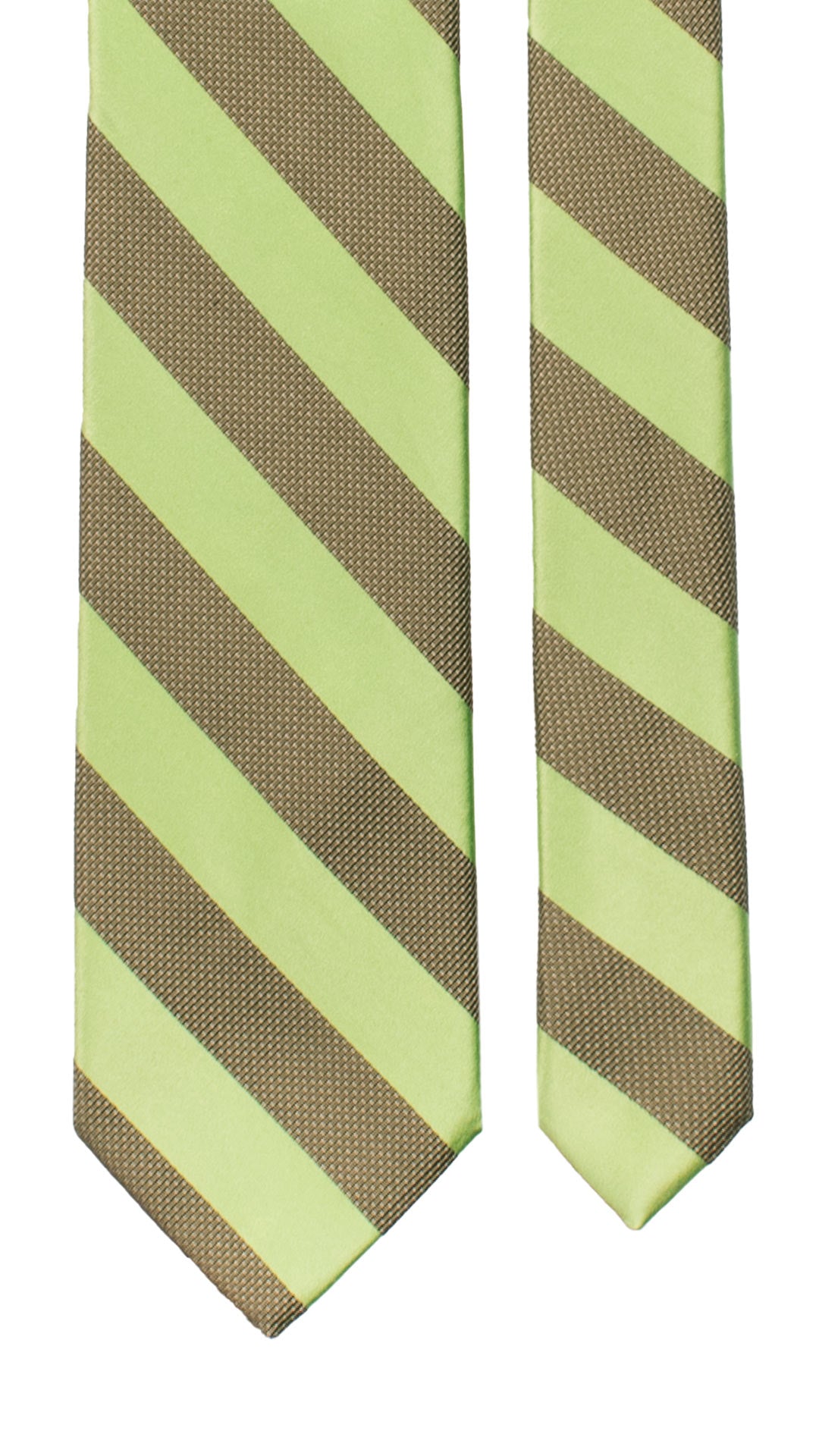 Cravatta Regimental di Seta Verde Verde Scuro AN7213 Graffeo Cravatte Made in Italy Pala