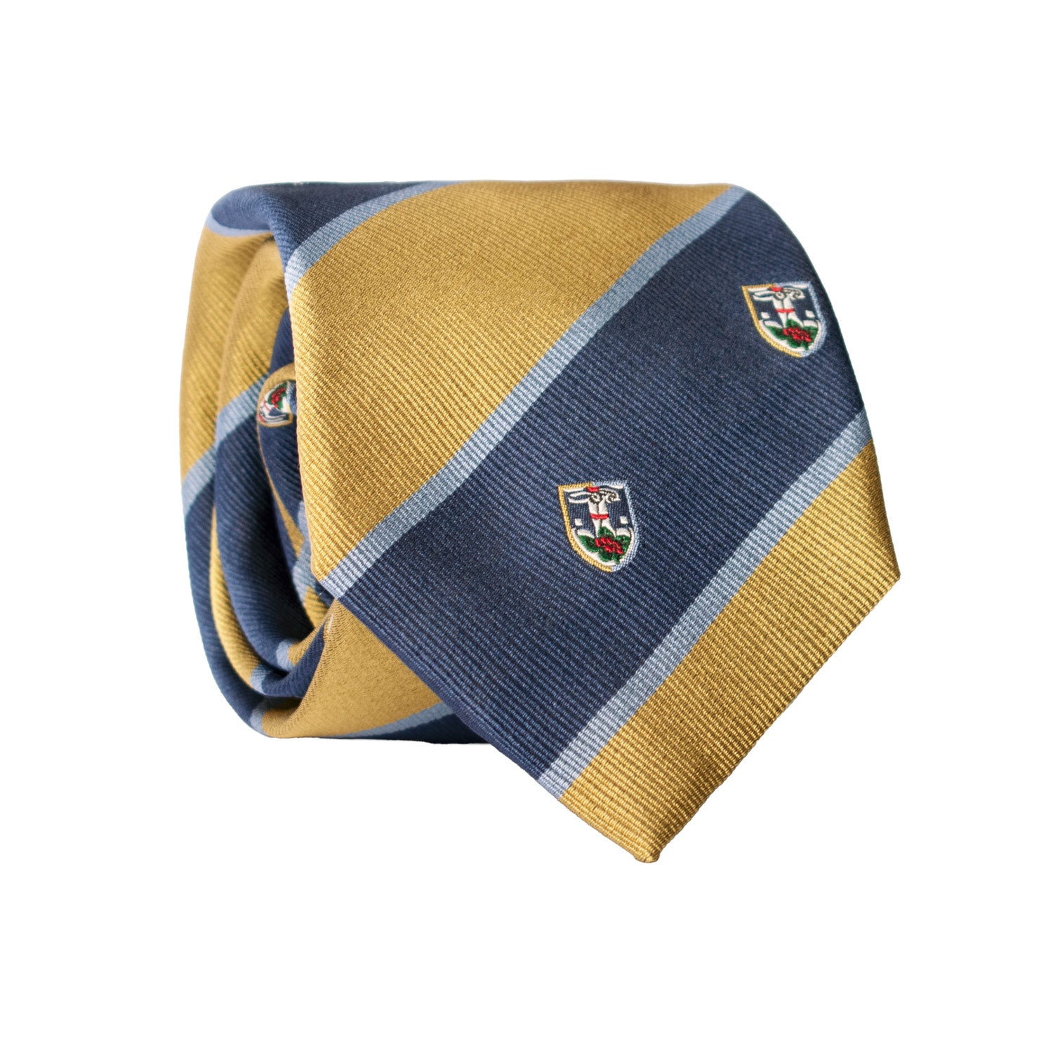 Cravatta-Regimental-di-Seta-con-Righe-Giallo-Oro-Blu-Celeste-Fantasia-Multicolor- 7386
Rotolo