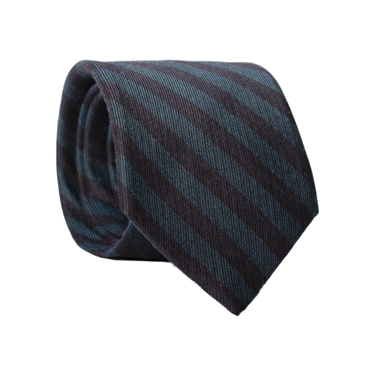 Cravatta Regimental in Lana Seta Blu Avio Made in Italy Graffeo Cravatte Rotolo