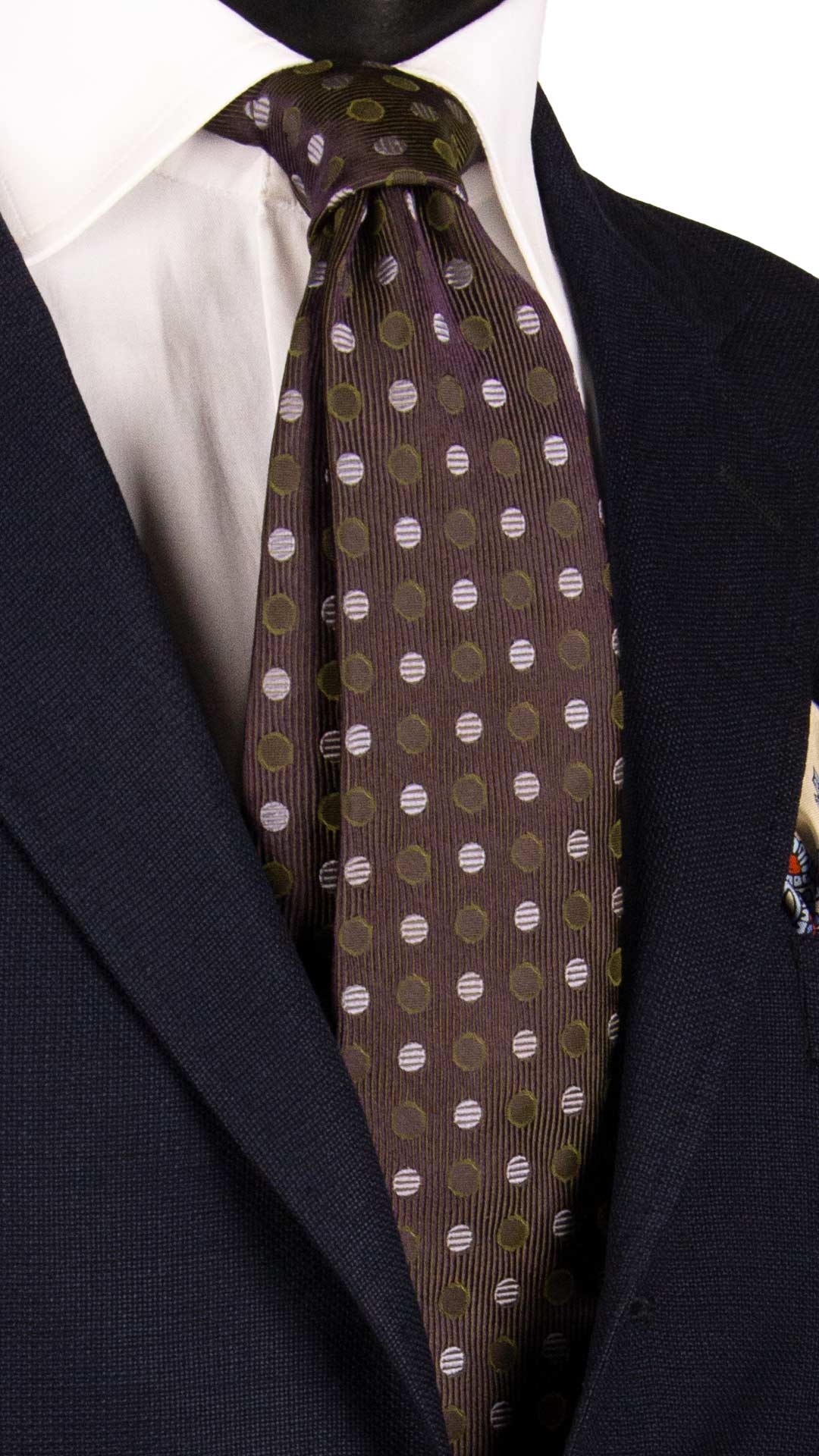 Cravatta Sette Pieghe di Seta Fantasia Azzurra Blu Celeste 7P468 Made in Italy Graffeo Cravate