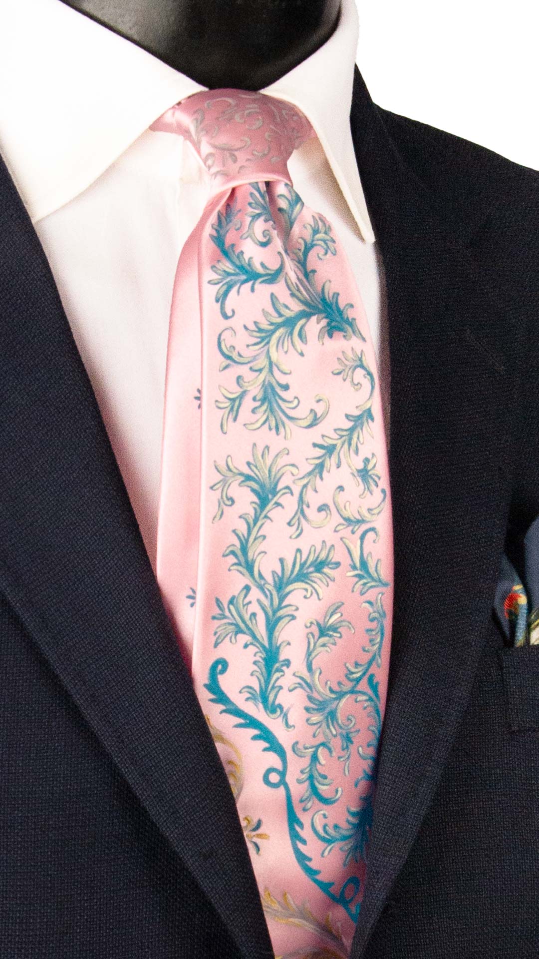 Cravatta Siciliana Rosa Dipinta a Mano GP99 Made in Italy Graffeo Cravatte