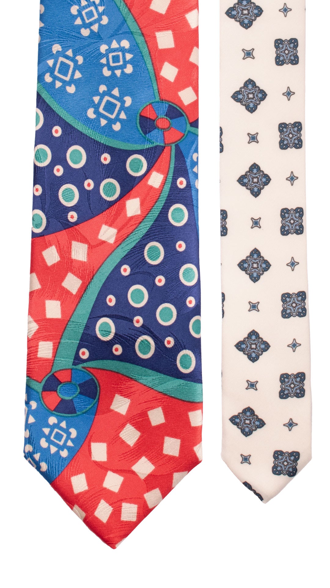 Cravatta-Stampa-di-Seta-Jacquard-Fantasia-Multicolor-Pala-Piccola-in-Contrasto-AN7138
Pala