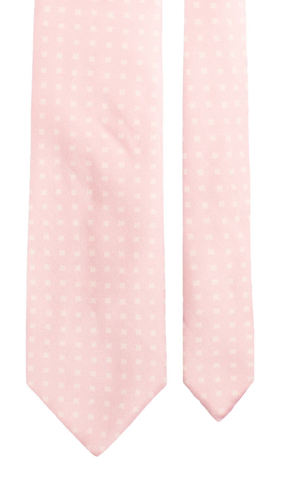 Cravatta Stampa di Seta Rosa Fantasia Bianco 7580 Made in Italy Graffeo Cravatte Pala