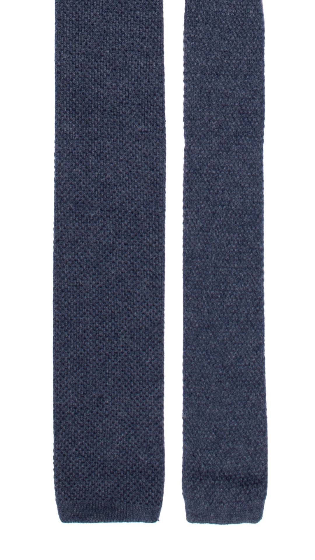 Cravatta Tricot in Maglia di Cashmere Blu Navy Tinta Unita TRI500 Made in Italy Graffeo Cravatte Pala