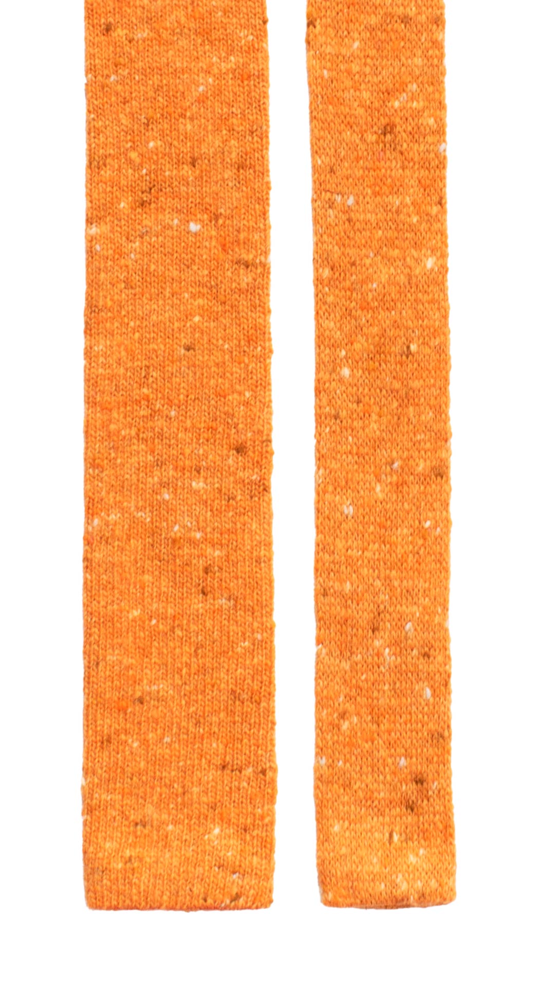 Cravatta Tricot in Maglia di Lana Cashmere Arancione Effetto Tweed Multicolor TRI584 Made in Italy Graffeo Cravatte Pala
