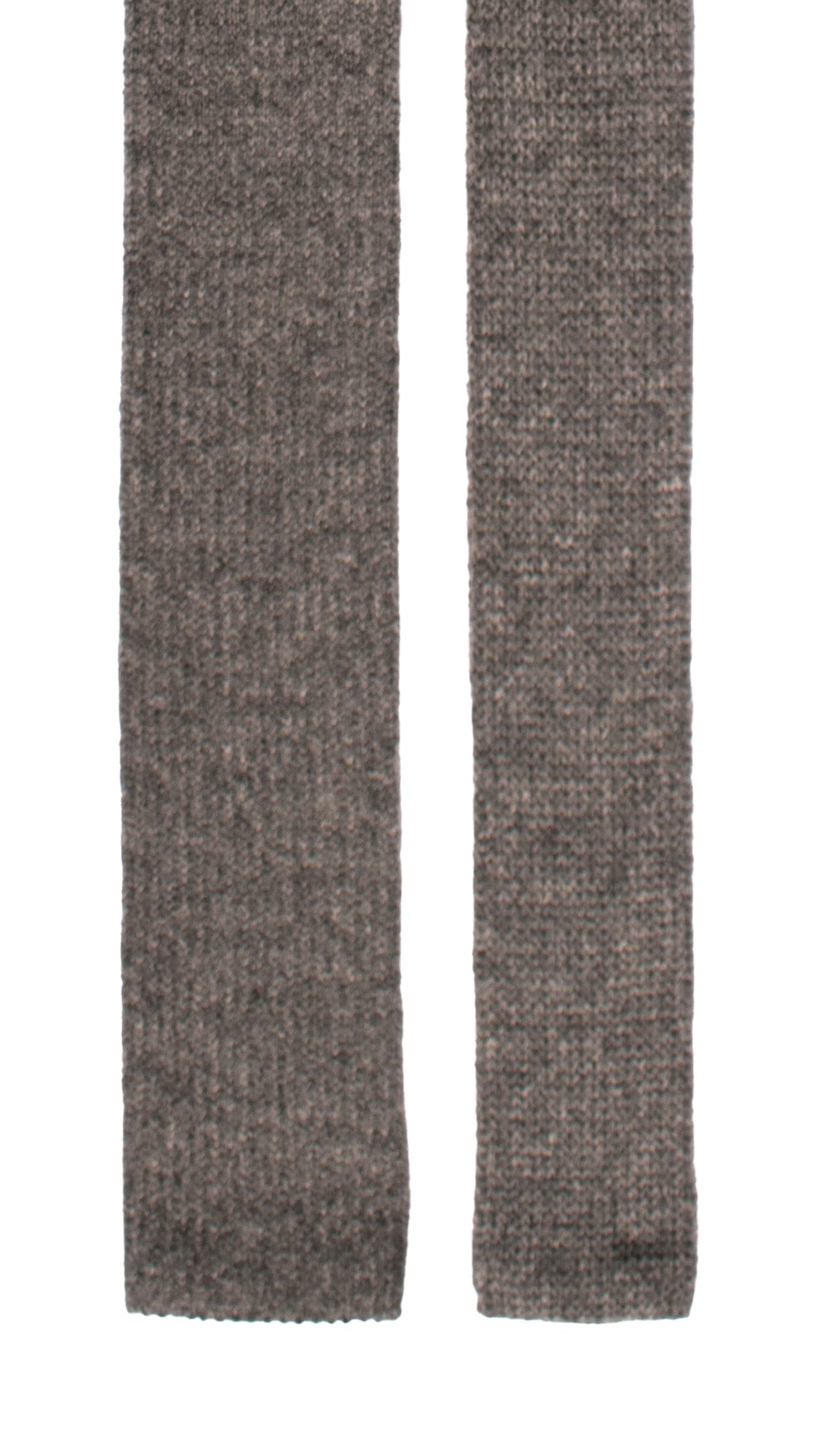 Cravatta Tricot in Maglia di Lana Grigia Tinta Unita TRI614 Made in Italy Graffeo Cravatte Pala