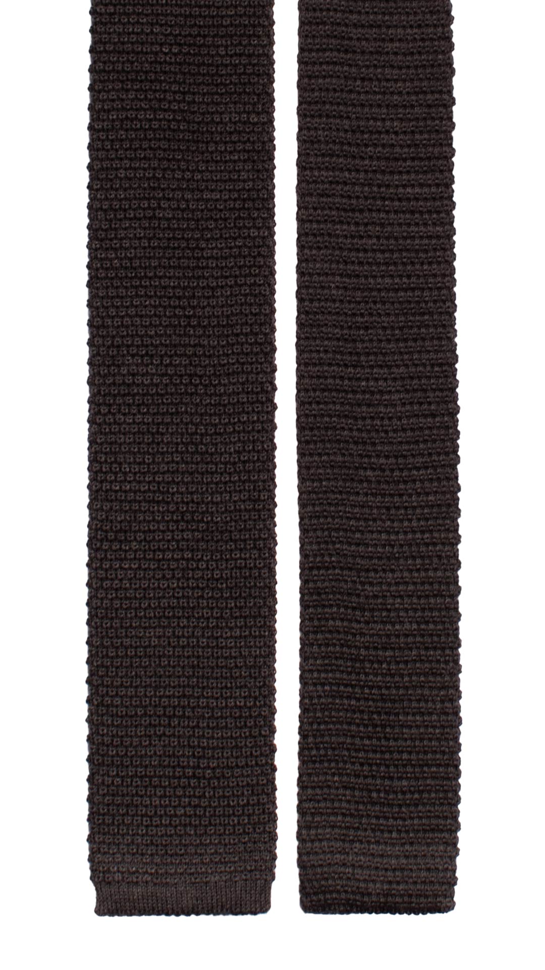 Cravatta Tricot in Maglia di Lana Grigio Antracite Tinta Unita TRI485 Made in Italy Graffeo Cravatte Pala