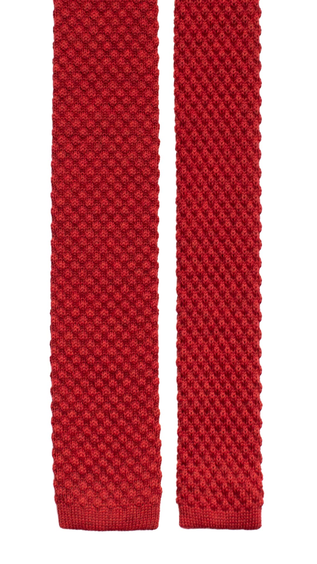 Cravatta Tricot in Maglia di Lana Rossa Tinta Unita TRI456 Made in Italy Graffeo Cravatte Pala
