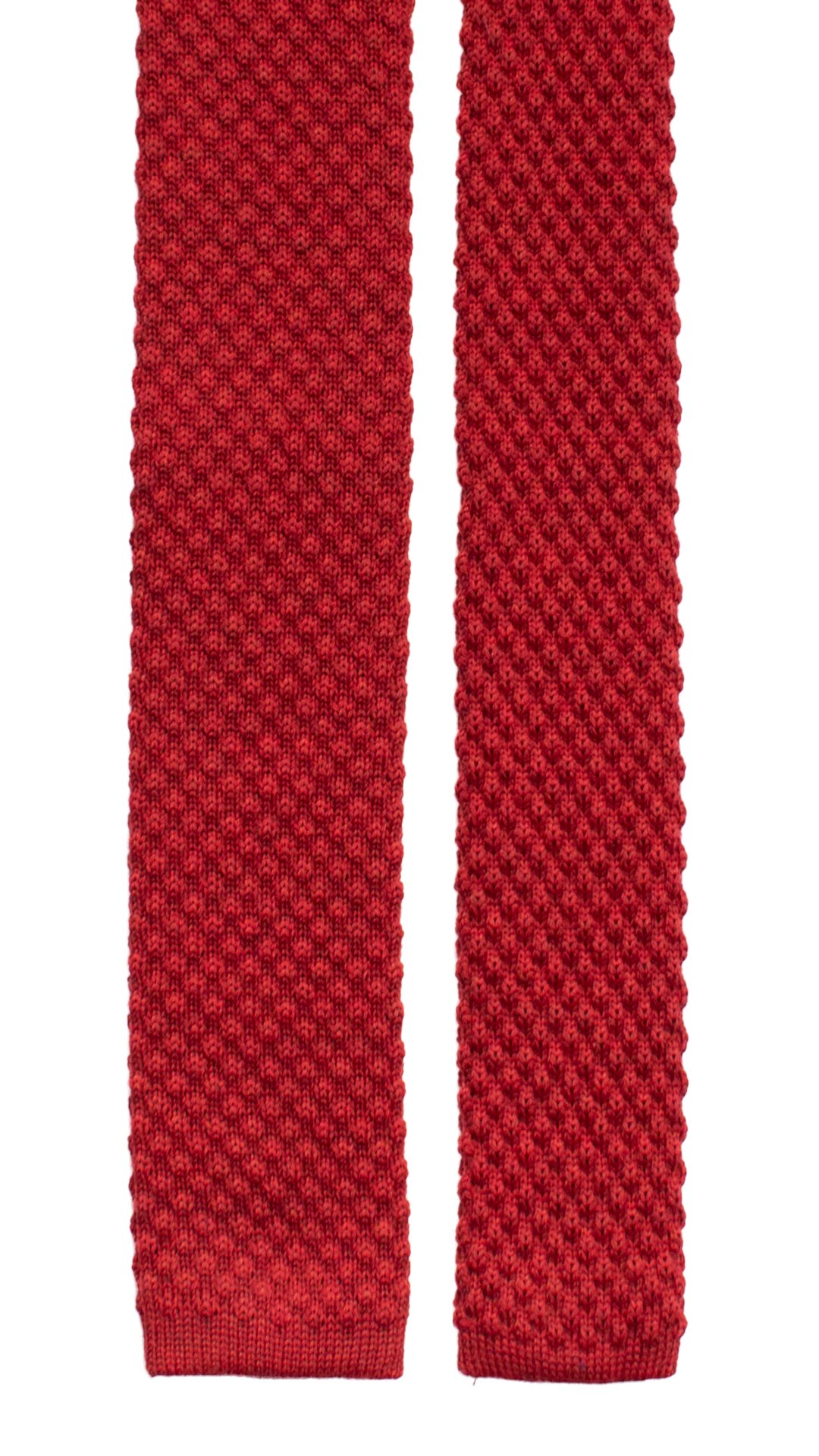 Cravatta Tricot in Maglia di Lana Rosso Bordeaux Tinta Unita TRI479 Made in Italy Graffeo Cravatte Pala