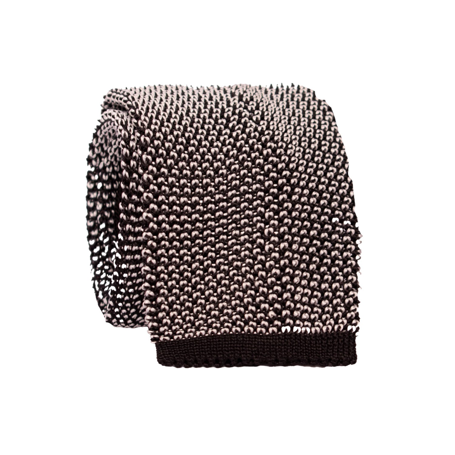 Cravatta Tricot in Maglia di Seta Blu Bianca Fantasia TRI883 Graffeo Cravatte Made in Italy Rotolo