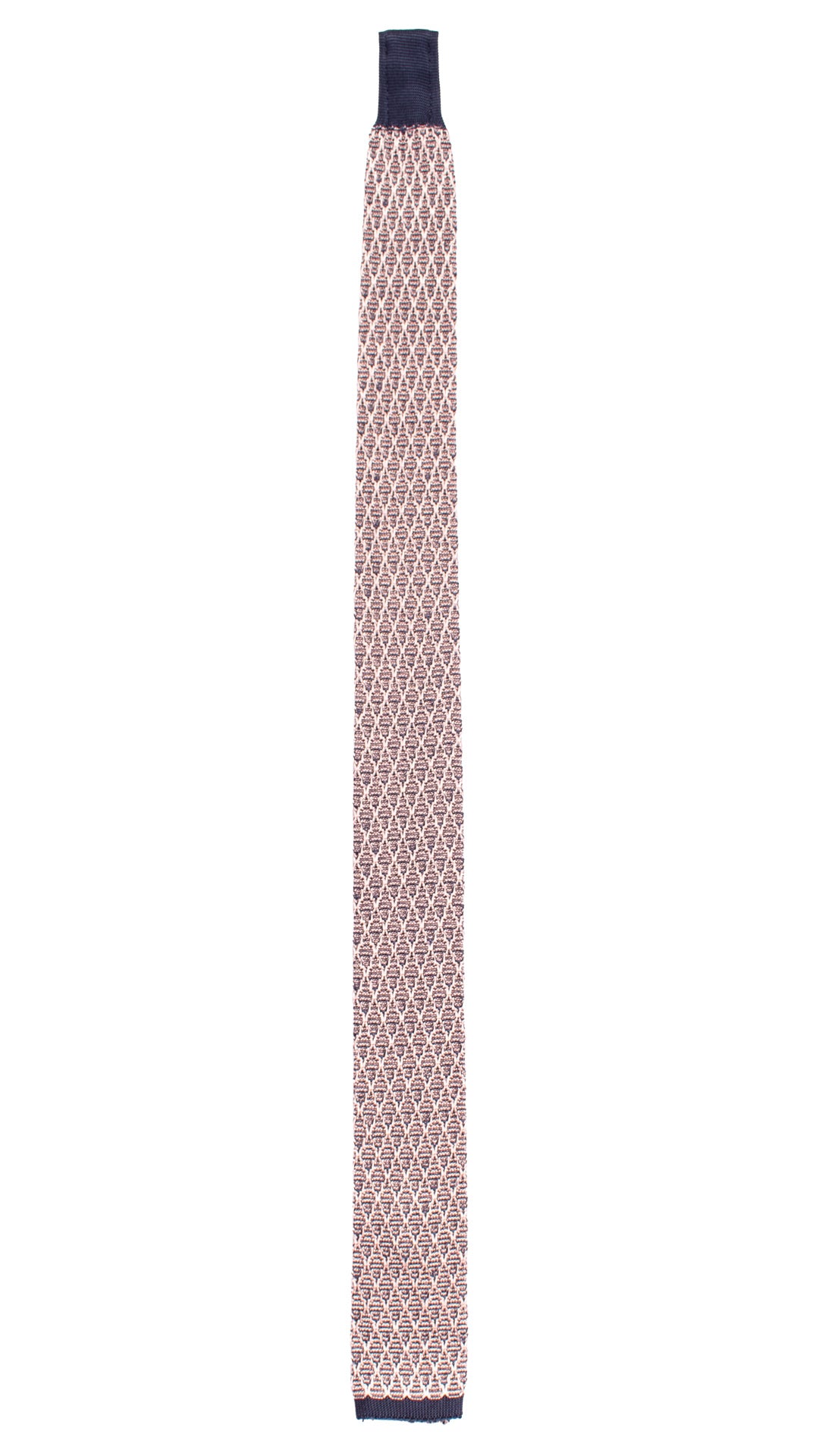 Cravatta Tricot in Maglia di Seta Blu Rosa Fantasia TRI729 Graffeo Cravatte Made in Italy Intera