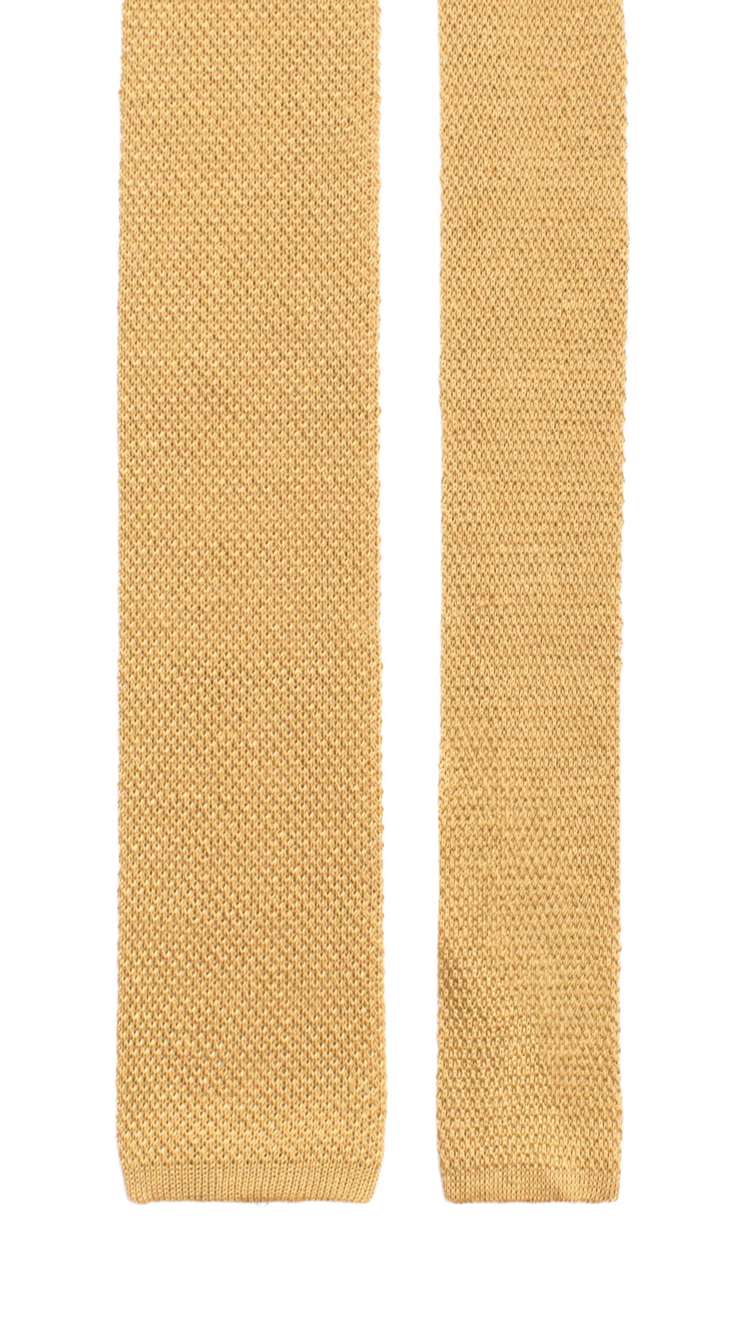 Cravatta Tricot in Maglia di Lino Color Sabbia Tinta Unita TRI666 Graffeo Cravatte Made in Italy Pala