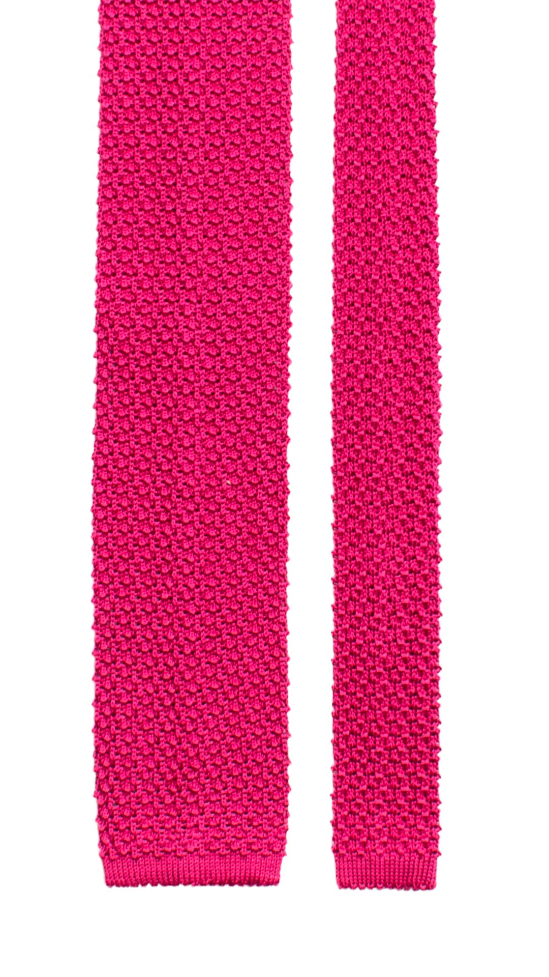 Cravatta Tricot in Maglia di Seta Fucsia Tinta Unita TRI652 Graffeo Cravatte Made in Italy Pala