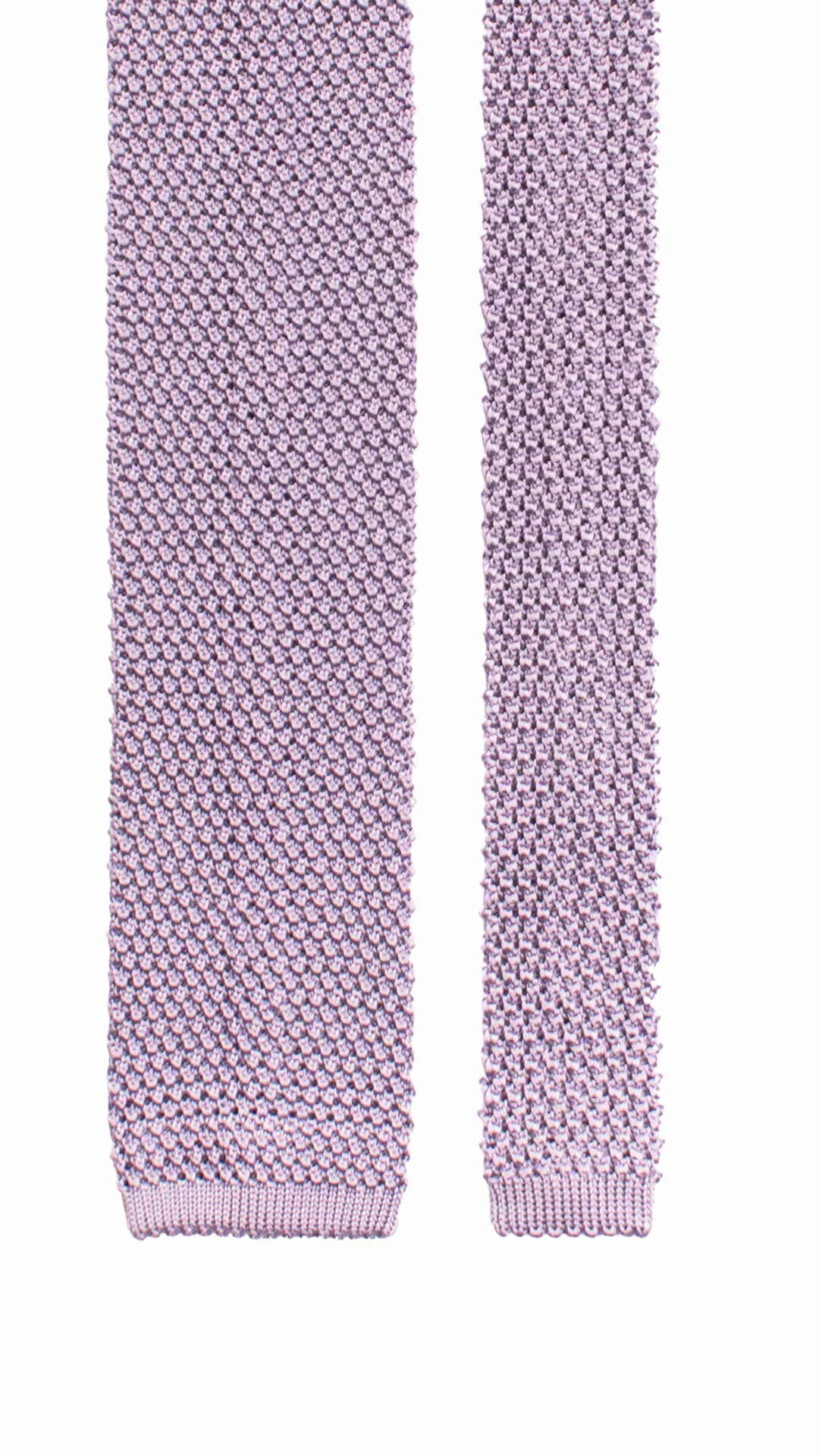 Cravatta Tricot in Maglia di Seta Glicine Tinta Unita TRI820 Graffeo Cravatte Made in Italy Pala