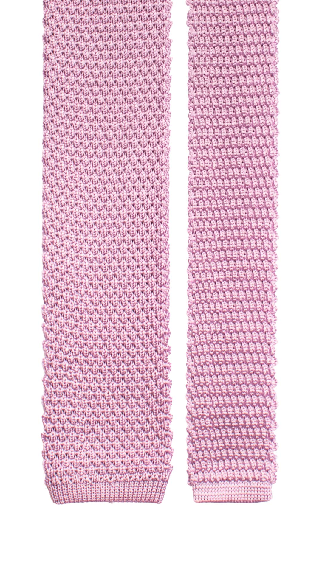 Cravatta Tricot in Maglia di Seta Glicine Tinta Unita TRI943 Graffeo Cravatte Made in Italy Pala