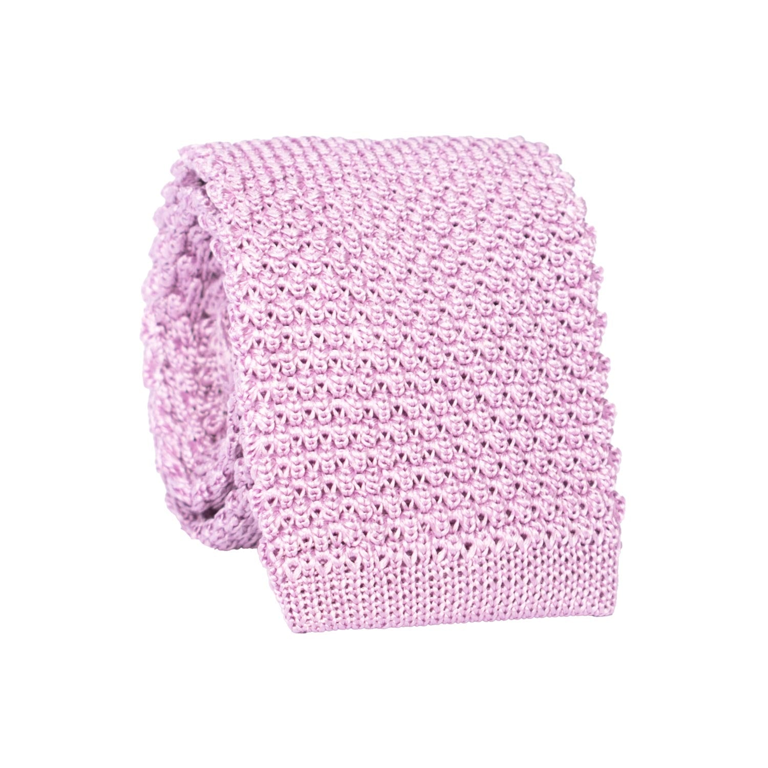 Cravatta Tricot in Maglia di Seta Glicine Tinta Unita TRI943 Graffeo Cravatte Made in Italy Rotolo