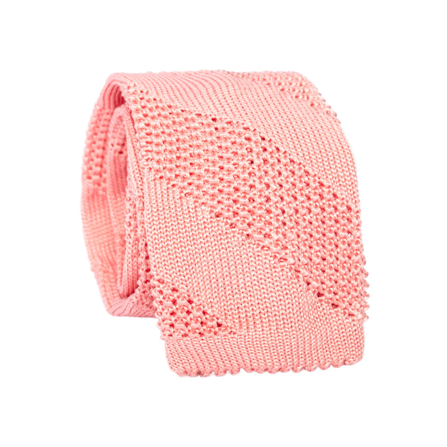 Cravatta Tricot in Maglia di Seta Regimental Rosa TRI641 Graffeo Cravatte Made in Italy Rotolo