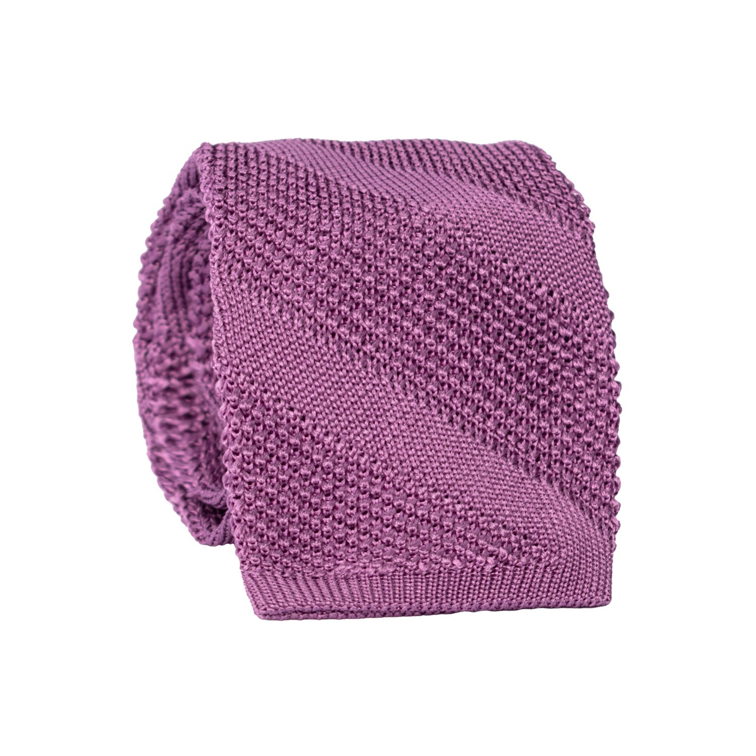 Cravatta Tricot in Maglia di Seta Regimental Viola TRI800 Graffeo Cravatte Made in Italy Rotolo