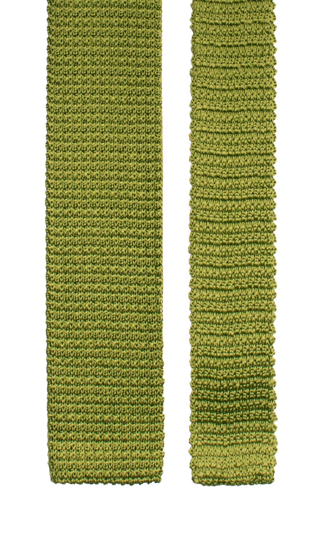 Cravatta Tricot in Maglia di Seta Verde Prato Tinta Unita TRI954 Graffeo Cravatte Made in Italy Pala