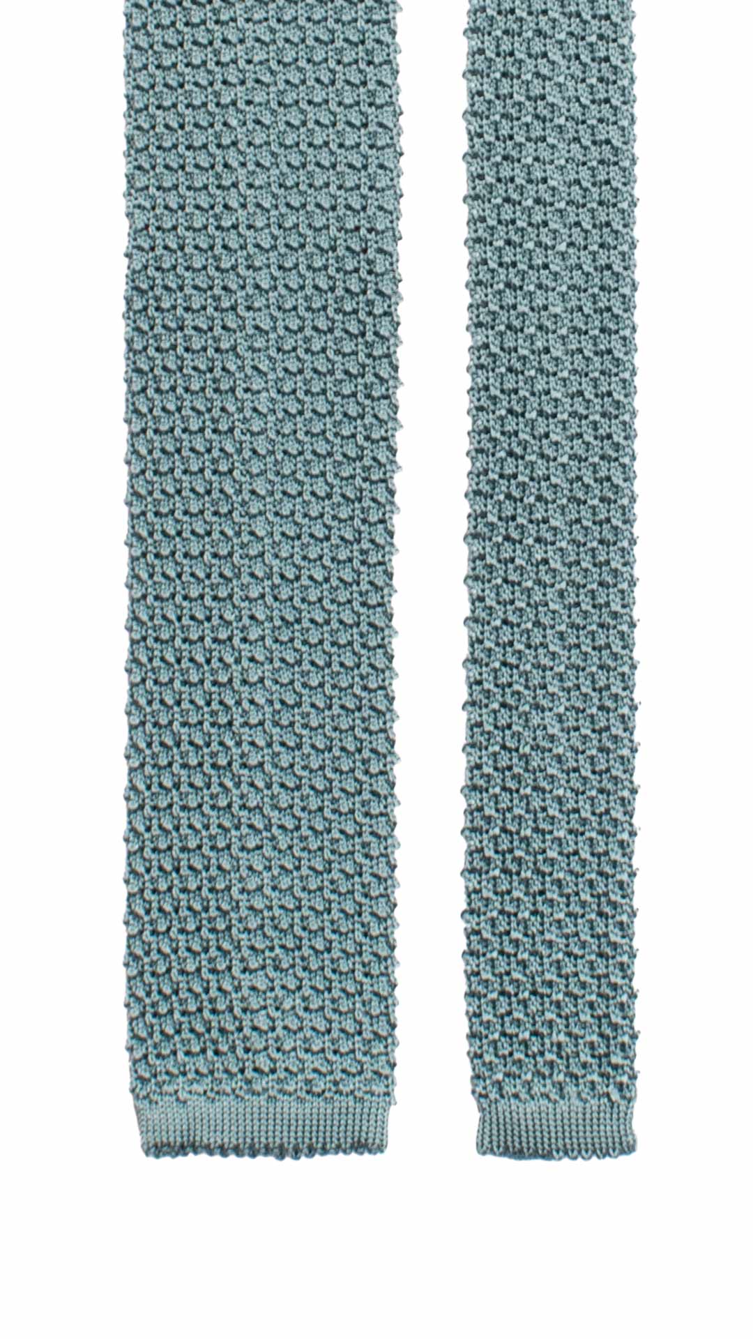 Cravatta Tricot in Maglia di Seta Verde Smeraldo Tinta Unita TRI757 Graffeo Cravatte Made in Italy Pala