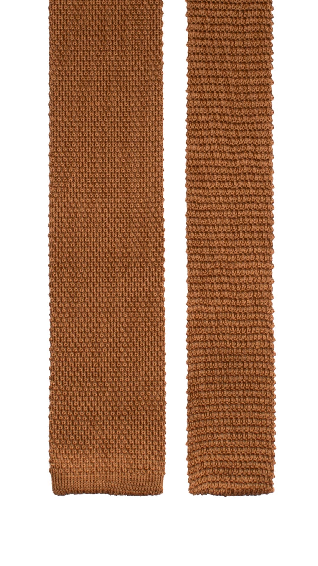 Cravatta Tricot in Maglia in Seta Lino Color Biscotto Tinta Unita TRI955 Graffeo Cravatte Made in Italy Pala