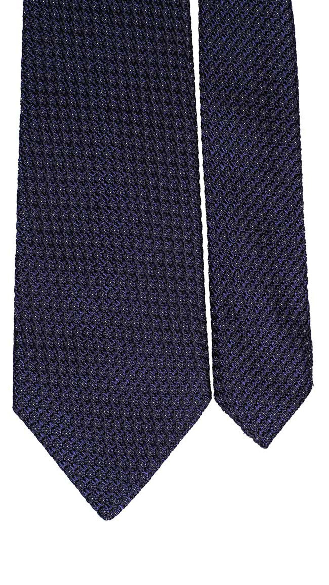 Cravatta da Cerimonia di Seta Bluette Fantasia Blu Bianca CY3975 Pala