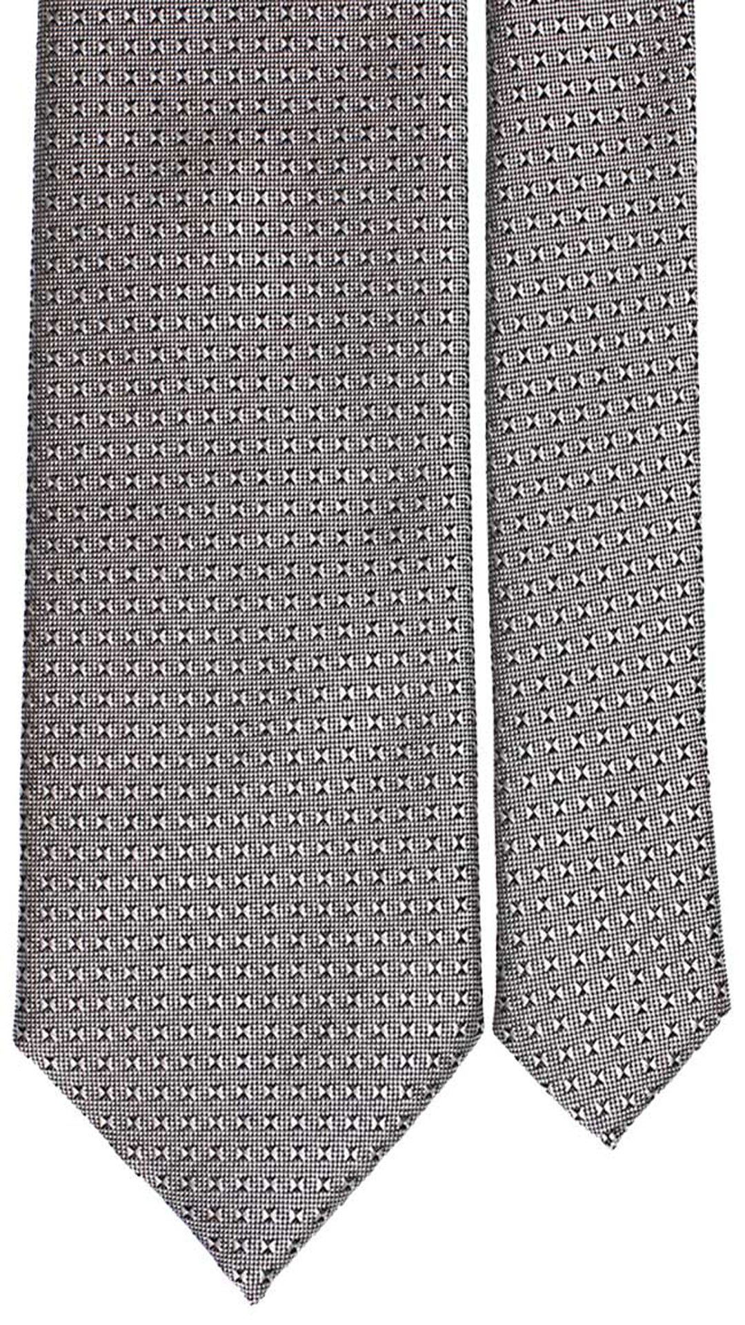 Cravatta da Cerimonia di Seta Fantasia Grigio Chiaro Blu CY3408 Pala