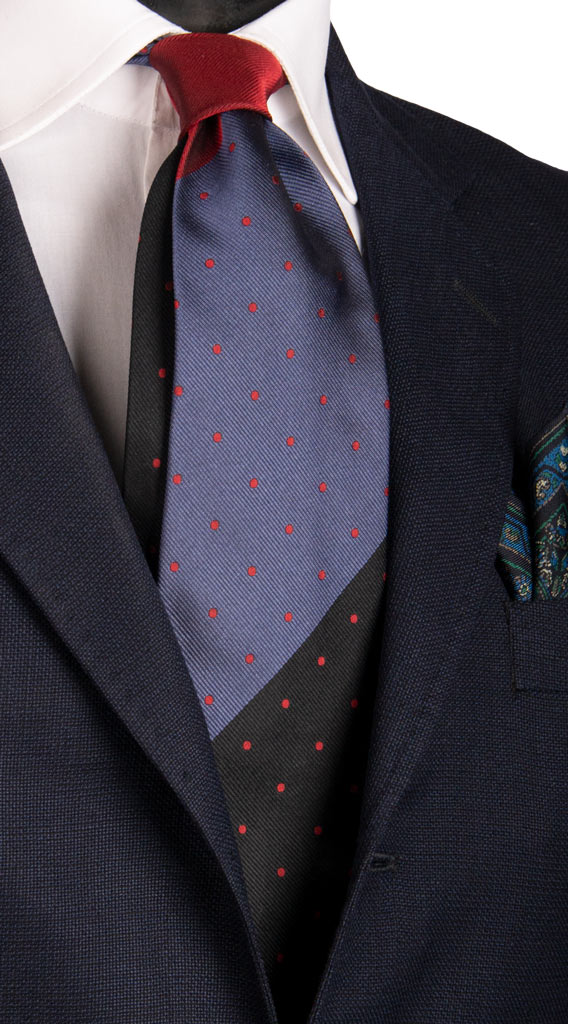 Cravatta Vintage Regimental di Seta a Righe Multicolor Made in Italy Graffeo Cravatte