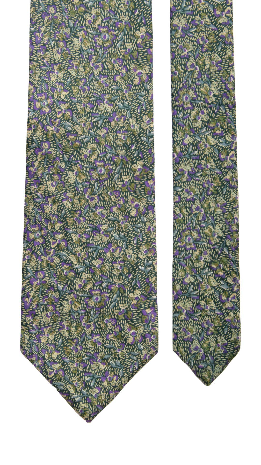 Cravatta Vintage in Saia di Seta Fantasia Multicolor CV1051 Made in Italy Graffeo Cravatte Pala