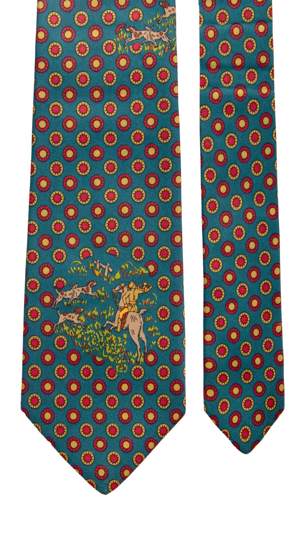 Cravatta Vintage in Twill di Seta Ottanio Fantasia Multicolor CV1043 Made in Italy Graffeo Cravatte Pala