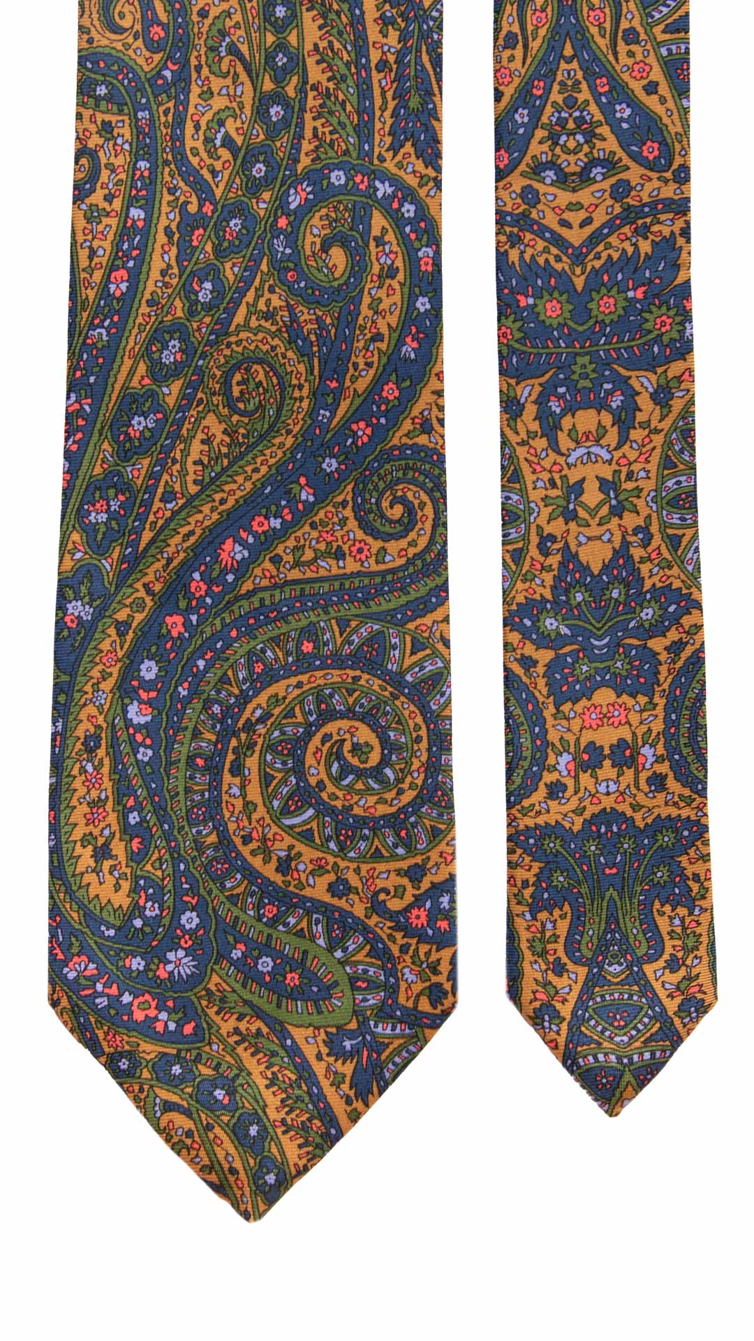 Cravatta Vintage in Twill di Seta Paisley Multicolor CV1087 Made in Italy Graffeo Cravatte Pala