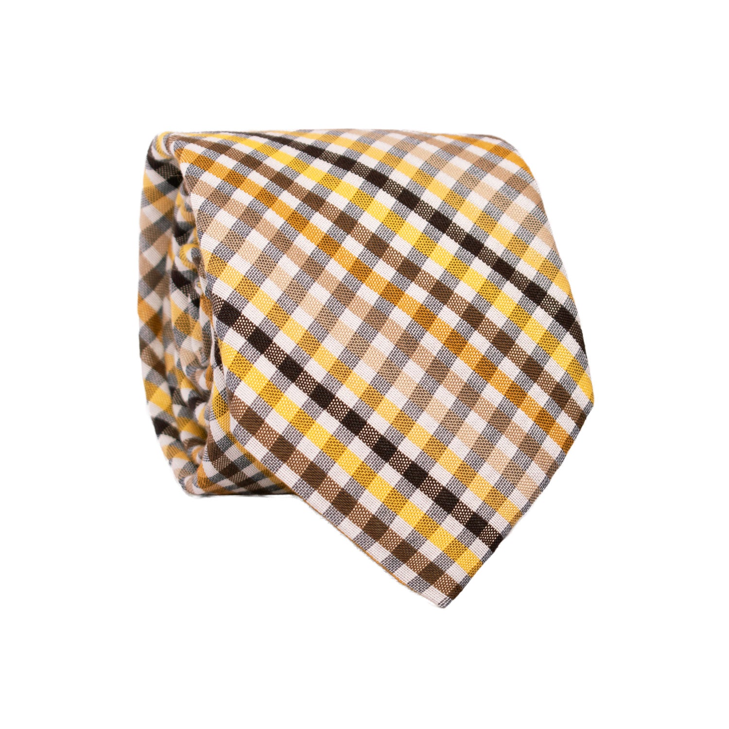 Cravatta a Quadri in Seta Cotone Multicolor 7207 Graffeo Cravatte Made in Italy Rotolo