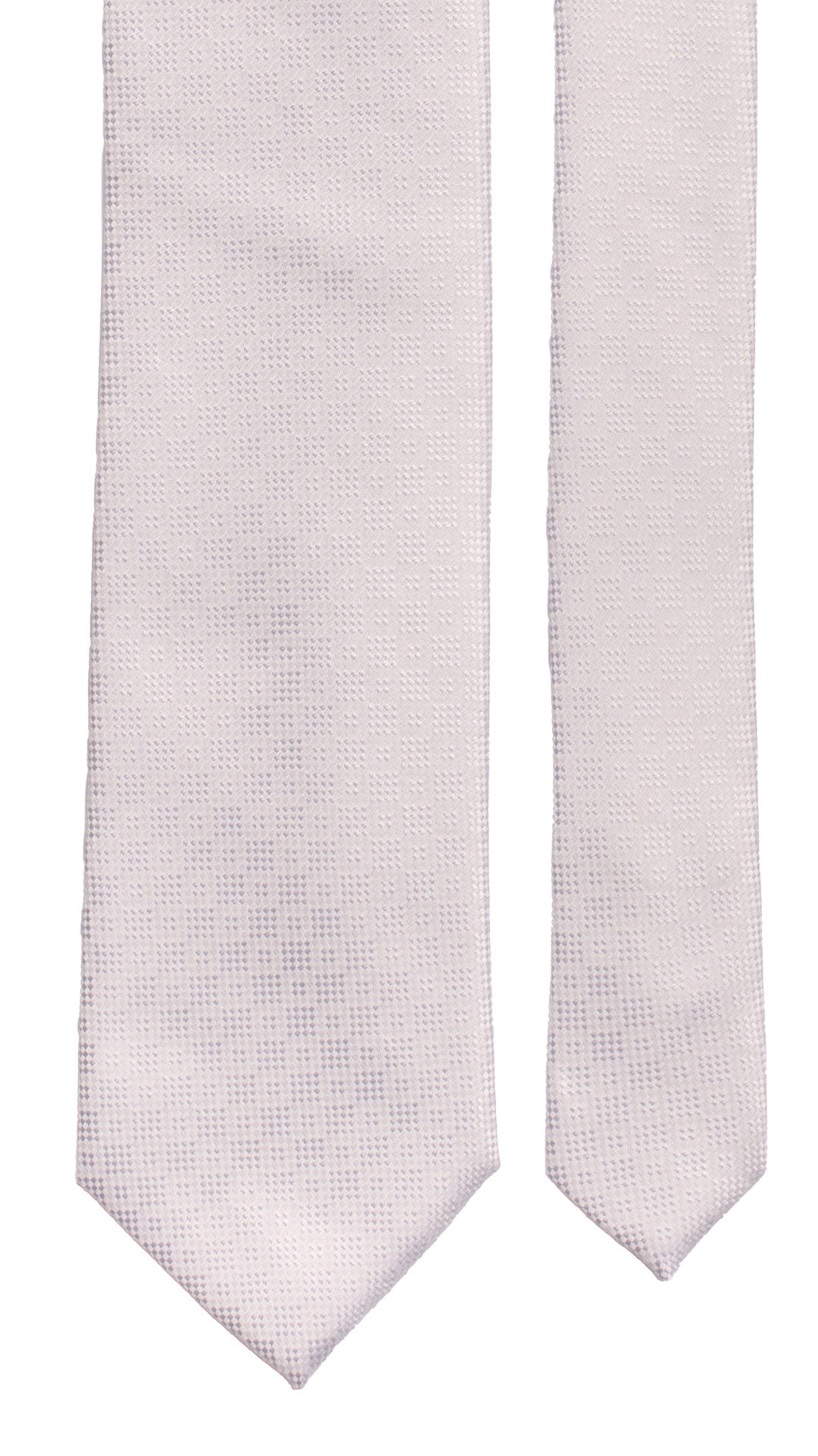 Cravatta da Cerimonia di Seta Bianco Perla Fantasia Tono su Tono CY7022 Pala