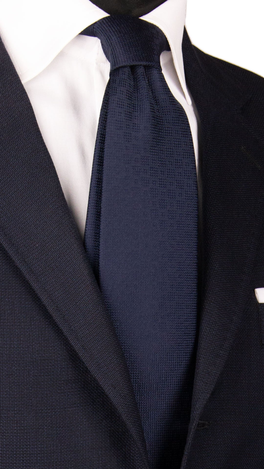 Cravatta da Cerimonia di Seta Blu Fantasia Tono su Tono CY7021 Made in Italy Graffeo Cravatte